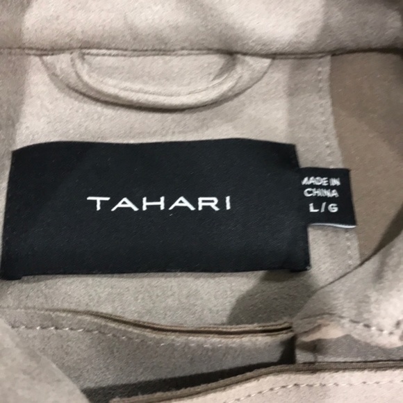 T Tahari Mel Faux Suede Trench Coat - Picture 13 of 13